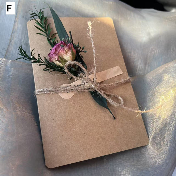 Original Handmade Dried Flower Greeting Cards, Beautiful Valentine's Day Greeting Card, Creative Birthday Greeting Card, Wedding Greeting Card, Unique Anniversary Greeting Card-ArtWorkCrafts.com