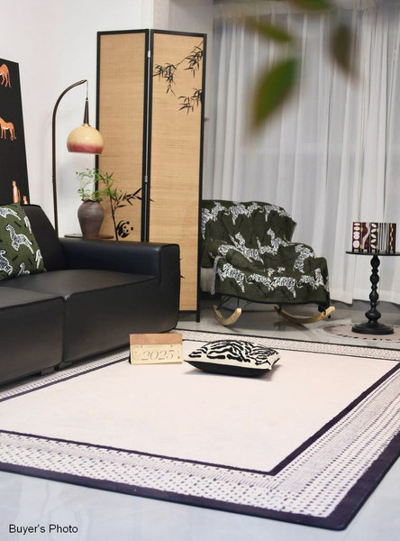 Dining Room Geometric Area Rugs, Contemporary Modern Rugs for Office, Bedroom Modern Rugs, Large Modern Rugs for Living Room-ArtWorkCrafts.com