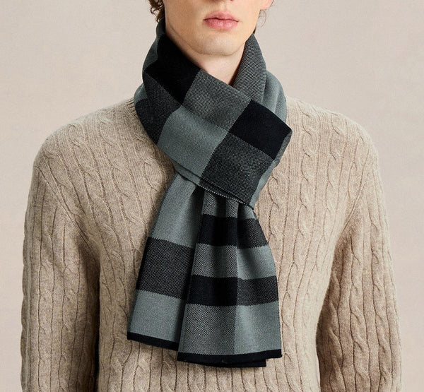 Long Wool Man Scarf, Unique Gifts for Men, Business Casual Scarf for Men, Men's Wool Scarf Winter, Formal Men Scarf Styles, Men's Winter Scarves, Fashion Men Scarf