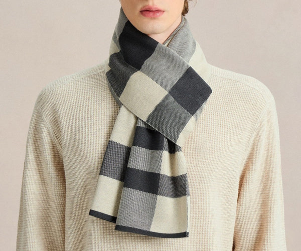 Unique Gifts for Men, Long Wool Man Scarf, Business Casual Scarf for Men, Men's Wool Scarf Winter, Formal Men Scarf Styles, Men's Winter Scarves, Fashion Men Scarf