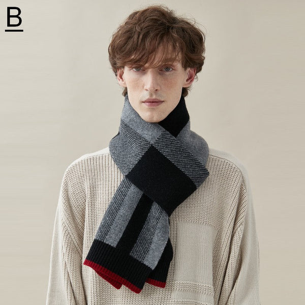 Casual Scarf Men, Business Wool Scarf for Gentleman, Men's Winter Scarf, Men's Wool Scarf Winter, Modern Fashion Scarf, Formal Men Scarf Styles, Pure Wool Scarf-ArtWorkCrafts.com