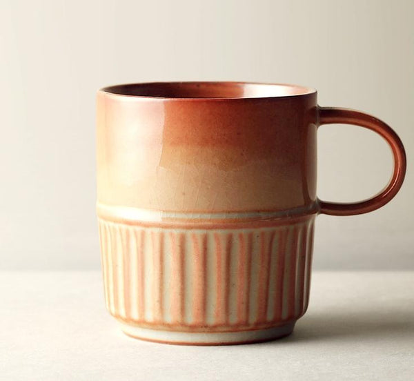 Handmade Ceramic Coffee Mug, Large Capacity Coffee Cup, Large Pottery Coffee Cup, Large Tea Cup-ArtWorkCrafts.com