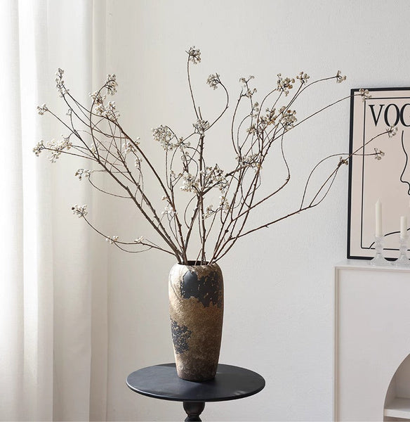 Dried Chinese Tallow Tree Twigs, Natural Decorations, 30 Inch Dried Long Twigs, Flower Arrangement, Handmade Artificial Flower, Natural Dried Branches-ArtWorkCrafts.com
