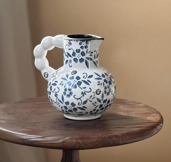 Handmade Water Holding Flower Vases, Rustic Porcelain Flower Vases, Ceramic Bud Vases, Small Flower Vases on Table-ArtWorkCrafts.com