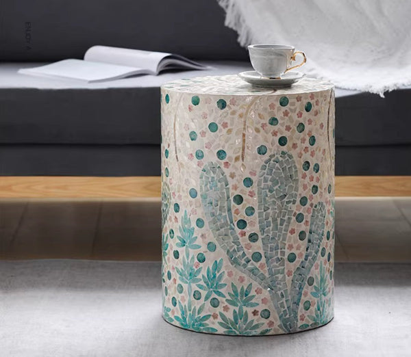 Unique Small End Table, Portable Casual Side Table, Creative Coffee Table, Contemporary Small Sofa Side Table, Shell Small Side Table-ArtWorkCrafts.com