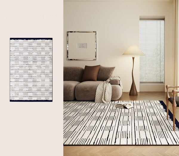 Simple Modern Rugs for Dining Room, Bedroom Modern Rugs, Living Room Contemporary Modern Rugs, Large Abstract Geometric Modern Rugs-ArtWorkCrafts.com