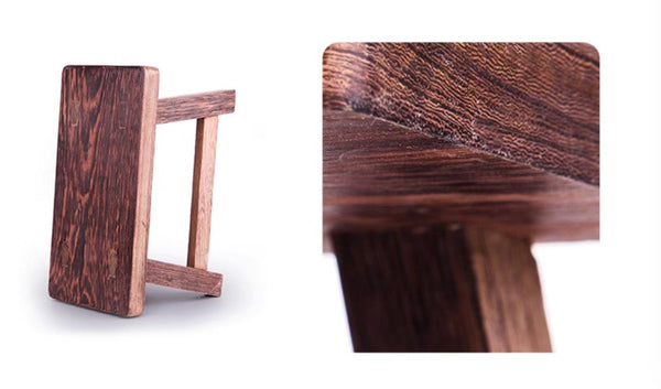 Shoe-changing Stool, Solid Wood low Stool, Wenge Wood Stool, Children's Wooden Stool, Sofa Stool, Dining Table Stool-ArtWorkCrafts.com