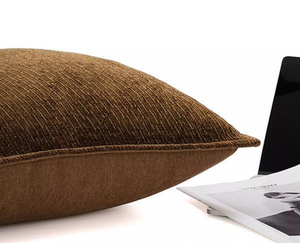 Large Brown Modern Throw Pillows for Couch, Contemporary Modern Sofa Pillows for Bedroom, Simple Decorative Throw Pillows, Large Throw Pillow for Interior Design-ArtWorkCrafts.com