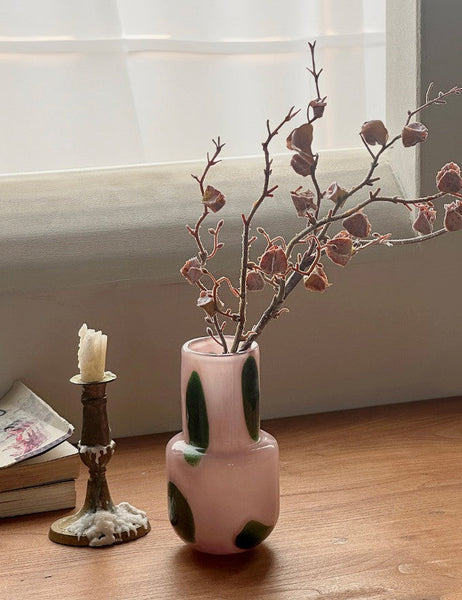 Handmade Glass Bud Vases, Flower Vases on Table, Vintage Small Glass Flower Vases, Water Holding Flower Vases