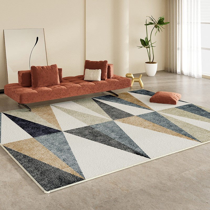 Simple Large Modern Rugs for Living Room, Abstract Geometric Modern Rugs,Large Modern Rugs for Bedroom, Modern Rugs for Dining Room-ArtWorkCrafts.com