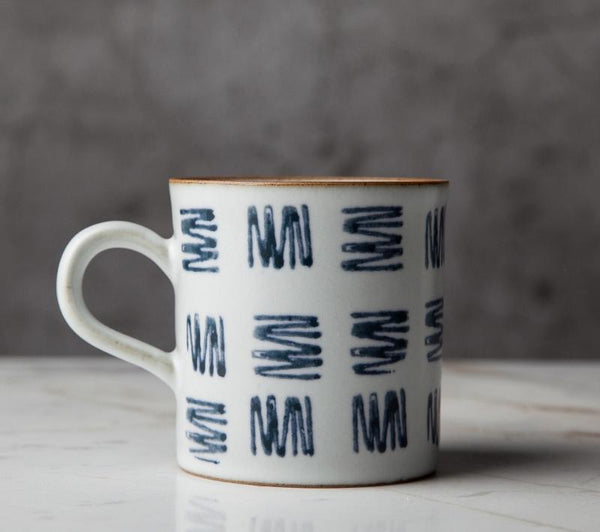 Pottery Tea Cup, Large Capacity Coffee Cup, 10 oz Cappuccino Coffee Mug, Handmade Pottery Coffee Cup-ArtWorkCrafts.com