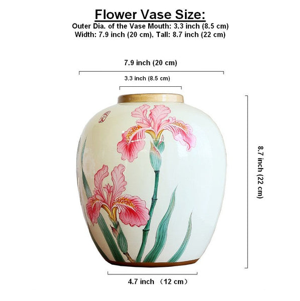 Centerpiece Ceramic Bouquet Vases, Handmade Modern Flower Vase, Large Flower Vases on Dining Table, Porcelain Flower Vases-ArtWorkCrafts.com