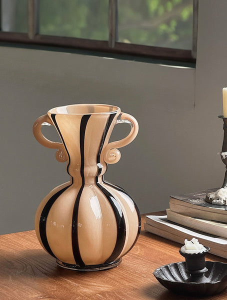 Creative Modern Vases for Living Room, Flower Vases on Table, Modern Glass Flower Vases, Glass Flower Vases, Handmade Glass Bud Vases-ArtWorkCrafts.com