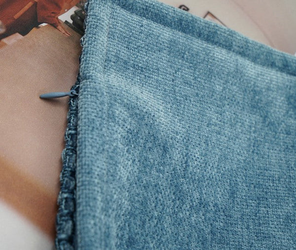 Large Modern Square Throw Pillows for Couch, Blue Modern Sofa Pillow, Blue Decorative Pillow, Simple Throw Pillow for Interior Design-ArtWorkCrafts.com