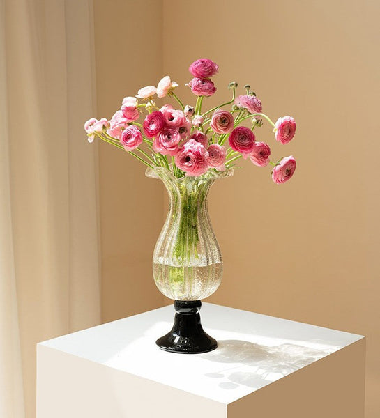 Contemporary Glass Vases, Mid Century Vases for Flowers, Handmade Modern Vases for Living Room, Unique Decorative Glass Vase, Centerpiece Vases on Table-ArtWorkCrafts.com