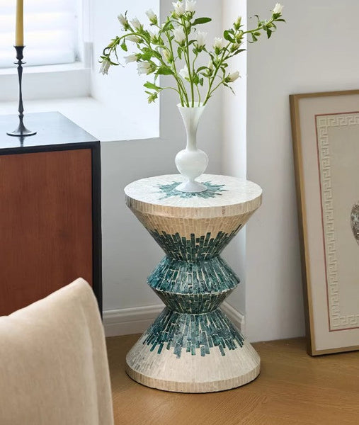 Bedside Small Side Table, Modern Side Table, Shell Small Sofa Side Table, Contemporary Bedside Table, Small End Table, Portable Casual Side Table, Creative Coffee Table, Contemporary Side Table-ArtWorkCrafts.com