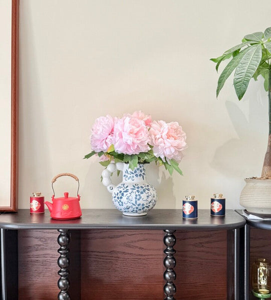 Handmade Water Holding Flower Vases, Rustic Porcelain Flower Vases, Ceramic Bud Vases, Small Flower Vases on Table-ArtWorkCrafts.com