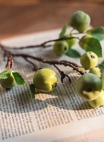 Beautiful Modern Flower Arrangement Ideas for Home Decoration, Apple Branch, Fruit Branch, Table Centerpiece, Simple Artificial Floral for Dining Room-ArtWorkCrafts.com