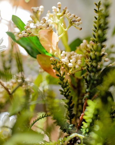 Beautiful Modern Artificial Flowers for Dining Room Table, Dandelion, Wheat Branch, Eucalyptus Globulus, Unique Flower Arrangement for Home Decoration-ArtWorkCrafts.com