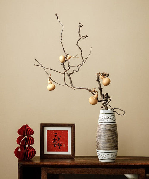 Large Flower Vase on Table, Modern Bouquet Flower Vases, Centerpiece on Dining Table, Handmade Pottery Flower Vases Urn, Water Holding Flower Vases-ArtWorkCrafts.com