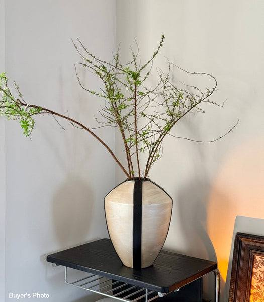 Large Contemporary Vases on Dining Table, Handmade Modern Flower Vase, Centerpiece Ceramic Bouquet Vases, Porcelain Vases for Modern Home Decor-ArtWorkCrafts.com