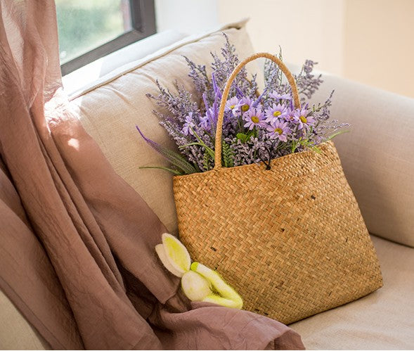 Myosotis Lovegrass, Daisy, Salvia, Beautiful Spring Flower Arrangement for Living Room, Ctreative Modern Artificial Floral for Home Decoration-ArtWorkCrafts.com
