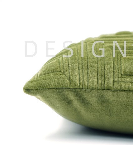Large Square Modern Throw Pillows for Couch, Green Geometric Modern Sofa Pillows, Large Decorative Throw Pillows, Simple Throw Pillow for Interior Design-ArtWorkCrafts.com