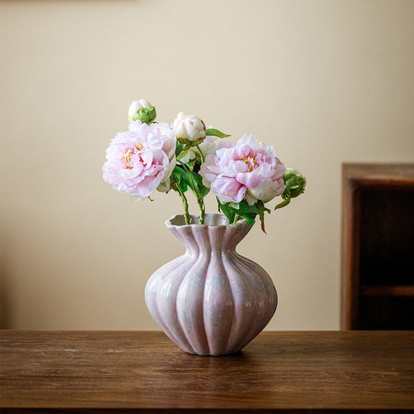 Modern Flower Vase Centerpiece on Table, Handmade Water Holding Flower Vases, Porcelain Flower Vases, Ceramic Bouquet Vases-ArtWorkCrafts.com