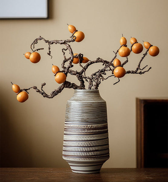 Modern Bouquet Flower Vases, Centerpiece on Dining Table, Handmade Pottery Flower Vases Urn, Water Holding Flower Vases, Large Flower Vase on Table-ArtWorkCrafts.com