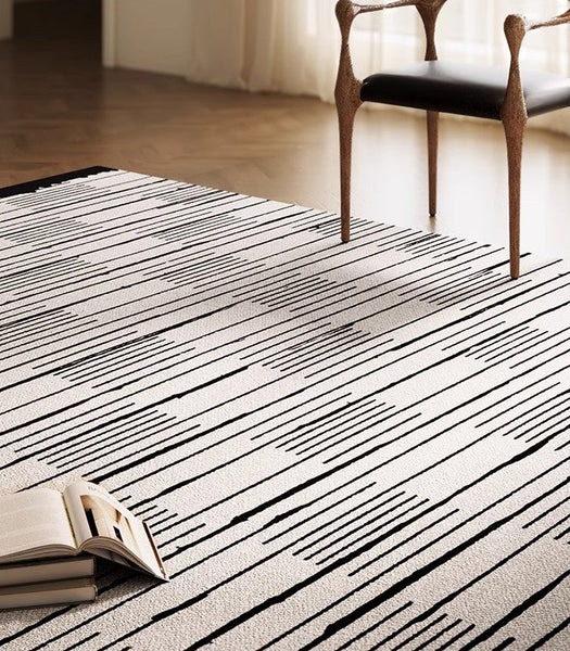 Simple Modern Rugs for Dining Room, Bedroom Modern Rugs, Living Room Contemporary Modern Rugs, Large Abstract Geometric Modern Rugs-ArtWorkCrafts.com