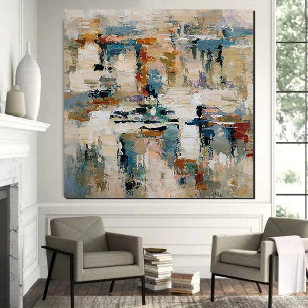 Hand Painted Abstract Painting, Extra Large Abstract Paintings on Canvas, Bedroom Wall Art Ideas, Simple Painting Ideas for Bedroom-ArtWorkCrafts.com
