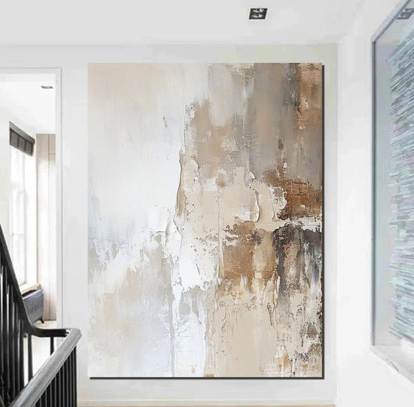 Extra Large Acrylic Painting, Modern Contemporary Abstract Artwork, Palette Knife Paintings, Simple Modern Art, Living Room Wall Art Painting-ArtWorkCrafts.com