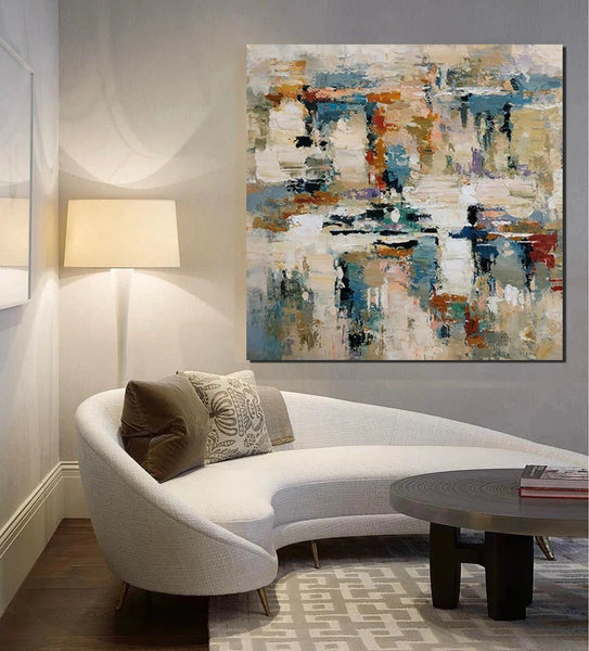 Hand Painted Abstract Painting, Extra Large Abstract Paintings on Canvas, Bedroom Wall Art Ideas, Simple Painting Ideas for Bedroom-ArtWorkCrafts.com