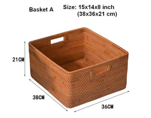 Storage Baskets for Bedroom, Extra Large Storage Basket for Clothes, Rectangular Storage Baskets, Storage Basket for Shelves-ArtWorkCrafts.com