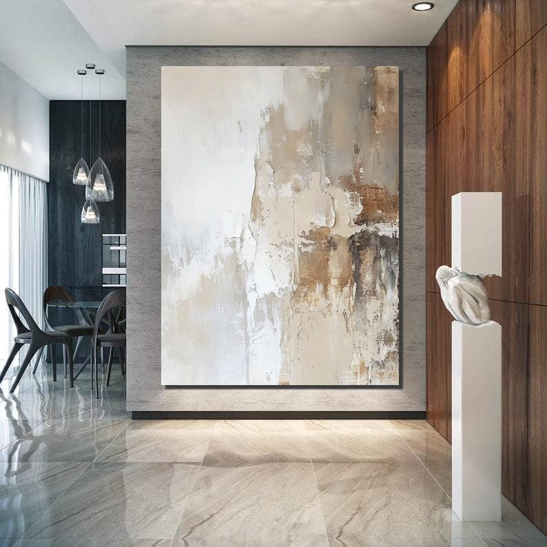 Extra Large Acrylic Painting, Modern Contemporary Abstract Artwork, Palette Knife Paintings, Simple Modern Art, Living Room Wall Art Painting-ArtWorkCrafts.com