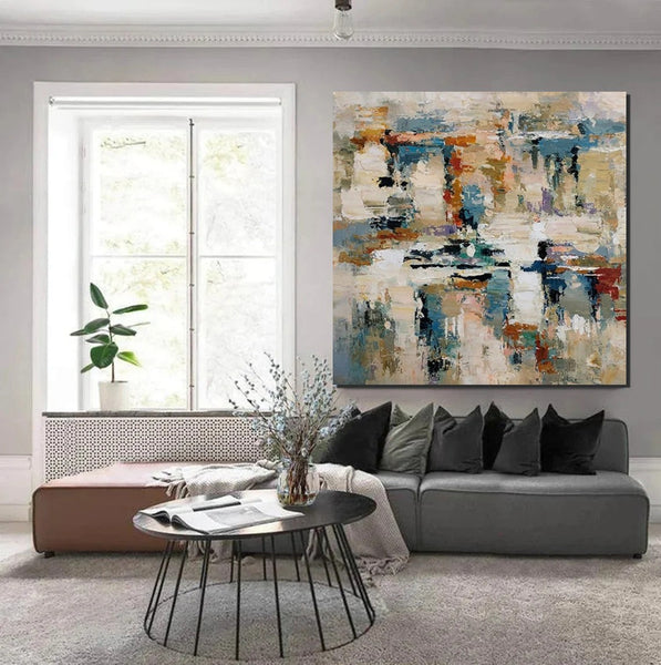 Hand Painted Abstract Painting, Extra Large Abstract Paintings on Canvas, Bedroom Wall Art Ideas, Simple Painting Ideas for Bedroom-ArtWorkCrafts.com