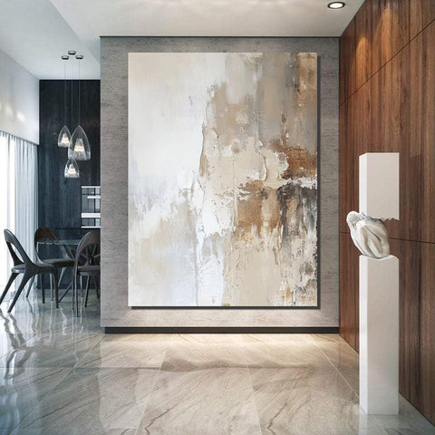 Extra Large Acrylic Painting, Modern Contemporary Abstract Artwork, Palette Knife Paintings, Simple Modern Art, Living Room Wall Art Painting-ArtWorkCrafts.com