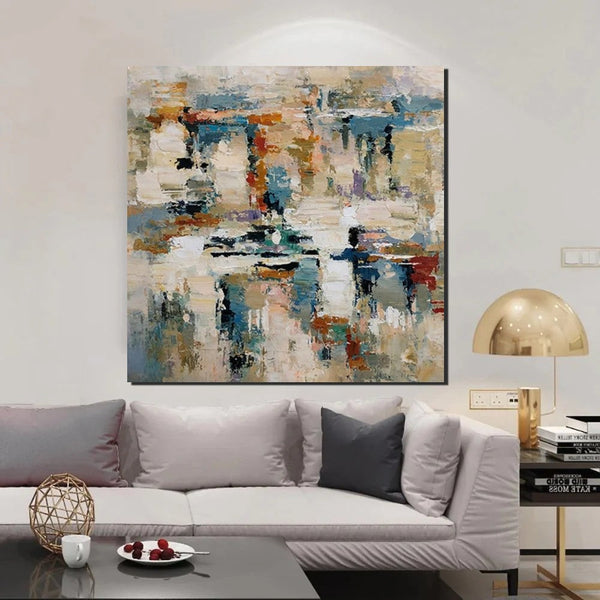 Hand Painted Abstract Painting, Extra Large Abstract Paintings on Canvas, Bedroom Wall Art Ideas, Simple Painting Ideas for Bedroom-ArtWorkCrafts.com