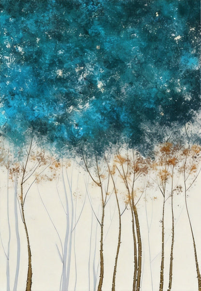 Original Abstract Paintings, Hand Painted Canvas Art, Abstact Tree Painting, Original Small Paintings, Buy Small Art Online-ArtWorkCrafts.com