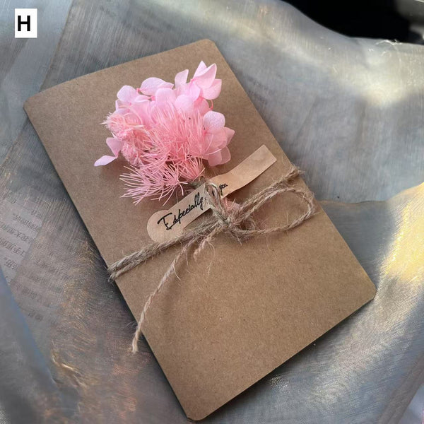 Beautiful Valentine's Day Greeting Card, Original Handmade Dried Flower Greeting Cards, Creative Birthday Greeting Card, Wedding Greeting Card, Unique Anniversary Greeting Card-ArtWorkCrafts.com