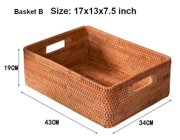 Storage Baskets for Bedroom, Extra Large Storage Basket for Clothes, Rectangular Storage Baskets, Storage Basket for Shelves-ArtWorkCrafts.com