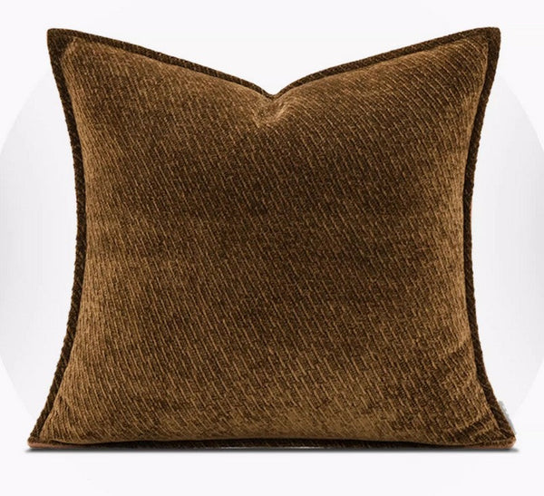 Large Brown Modern Throw Pillows for Couch, Contemporary Modern Sofa Pillows for Bedroom, Simple Decorative Throw Pillows, Large Throw Pillow for Interior Design-ArtWorkCrafts.com