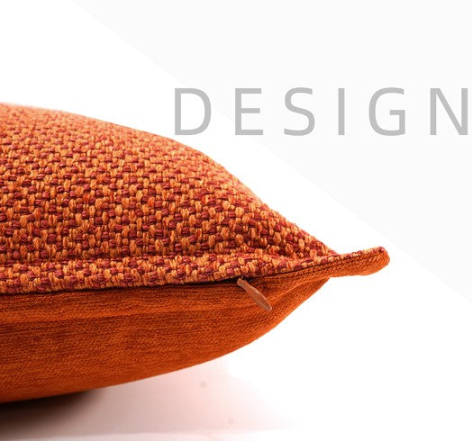 Orange Square Modern Throw Pillows for Couch, Large Contemporary Modern Sofa Pillows, Simple Decorative Throw Pillows, Large Throw Pillow for Interior Design-ArtWorkCrafts.com