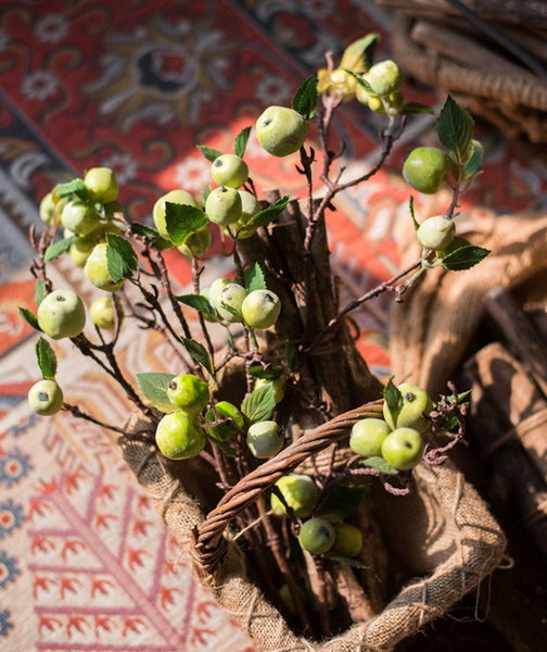 Beautiful Modern Flower Arrangement Ideas for Home Decoration, Apple Branch, Fruit Branch, Table Centerpiece, Simple Artificial Floral for Dining Room-ArtWorkCrafts.com