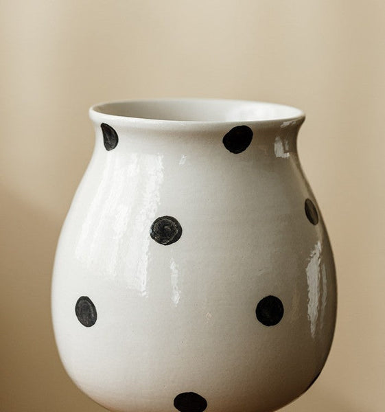 Small Flower Vases on Table, Handmade Water Holding Flower Vase, Ceramic Bud Vases, Modern Porcelain Flower Vases-ArtWorkCrafts.com