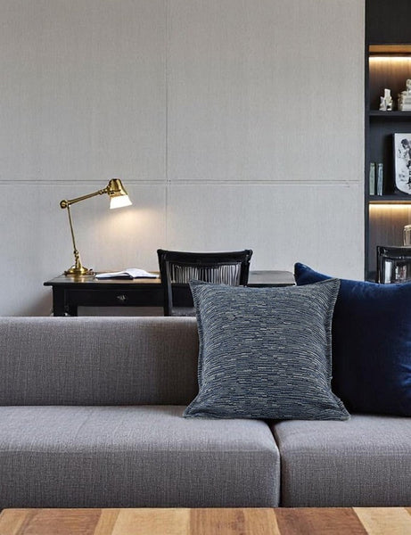 Decorative Modern Sofa Pillows for Interior Design, Large Square Decorative Throw Pillows for Couch, Blue Modern Sofa Pillows, Large Decorative Throw Pillows-ArtWorkCrafts.com