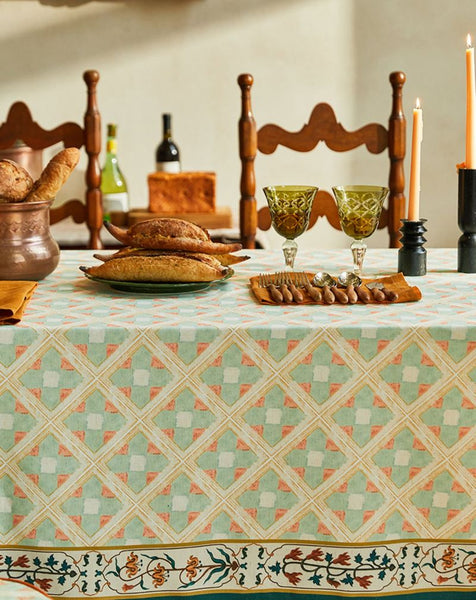 Long Rectangle Tablecloth for Dining Room Table, British Mid Century Fiberflax Tablecloth, Square Tablecloth for Coffee Table, Farmhouse Table Cloth, Wedding Tablecloth, Waterproof Tablecloth-ArtWorkCrafts.com
