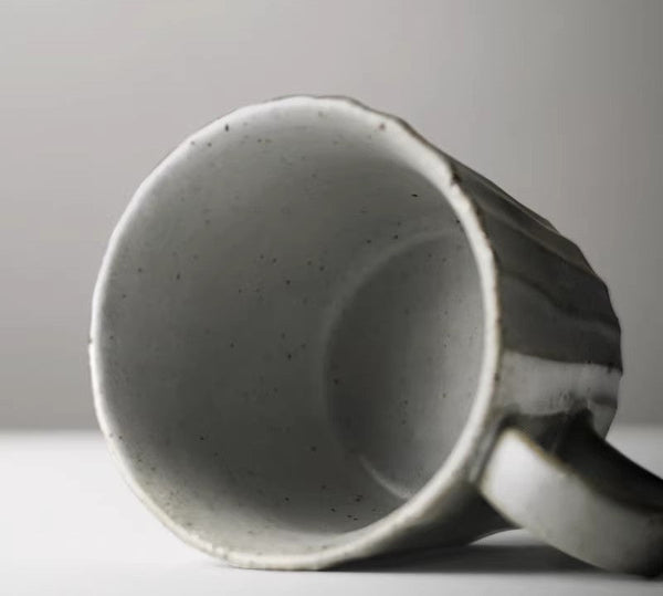 Unique Tea Cup and Saucer, Modern Tea Cup Set for Afternoon Tea, Handmade Pottery Coffee Cup, Creative Ceramic Coffee Cup with Saucer-ArtWorkCrafts.com