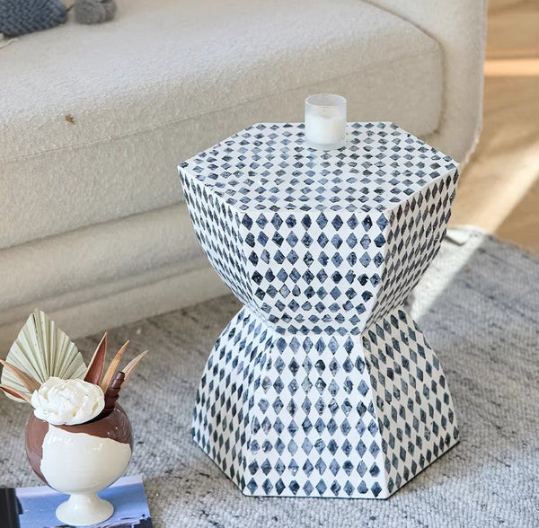 Contemporary Bedside Table, Small End Table, Modern Side Table, Bedside Small Side Table, Shell Small Sofa Side Table, Portable Casual Side Table, Creative Coffee Table, Contemporary Side Table-ArtWorkCrafts.com