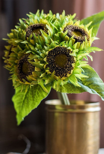 Unique Flower Arrangement for Home Decoration, A Bunch of Sunflowers, Bedroom Flower Arrangement Ideas, Beautiful Artificial Flowers for Living Room-ArtWorkCrafts.com